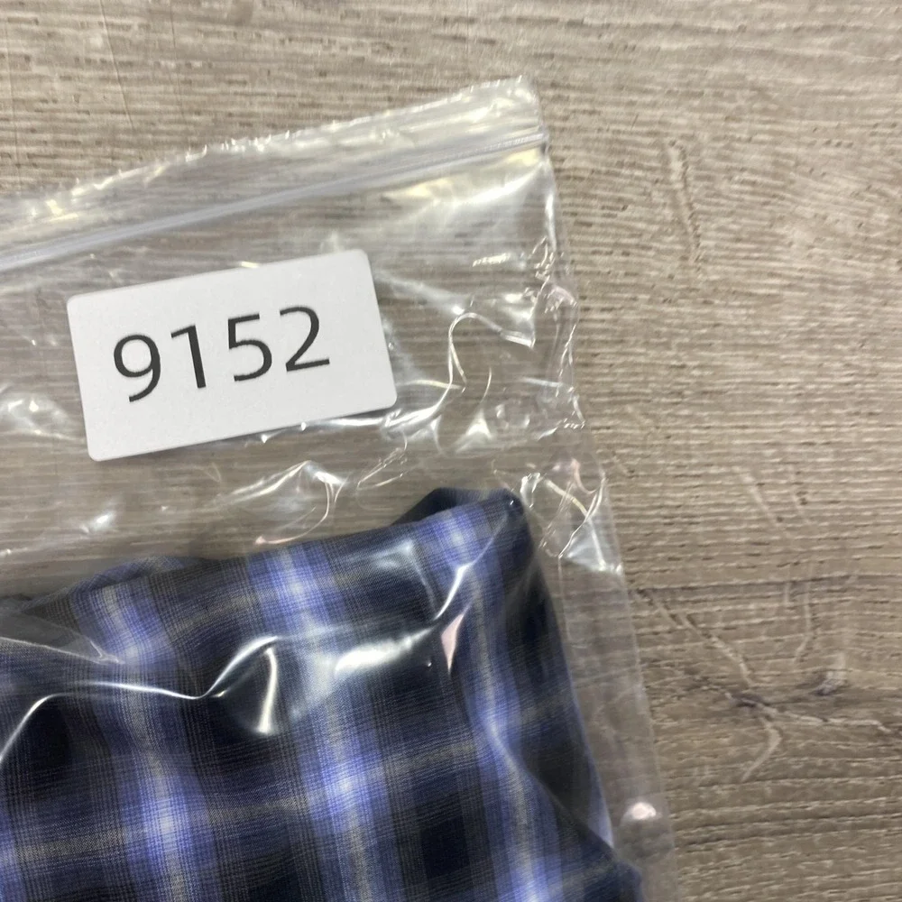 7 Diamonds Shirt Mens XL Blue Plaid Button Down Long Sleeve Higher Ground Casual